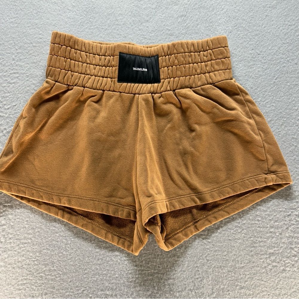 TALENTLESS Brown Athletic Shorts
